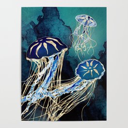 Metallic Jellyfish III Poster