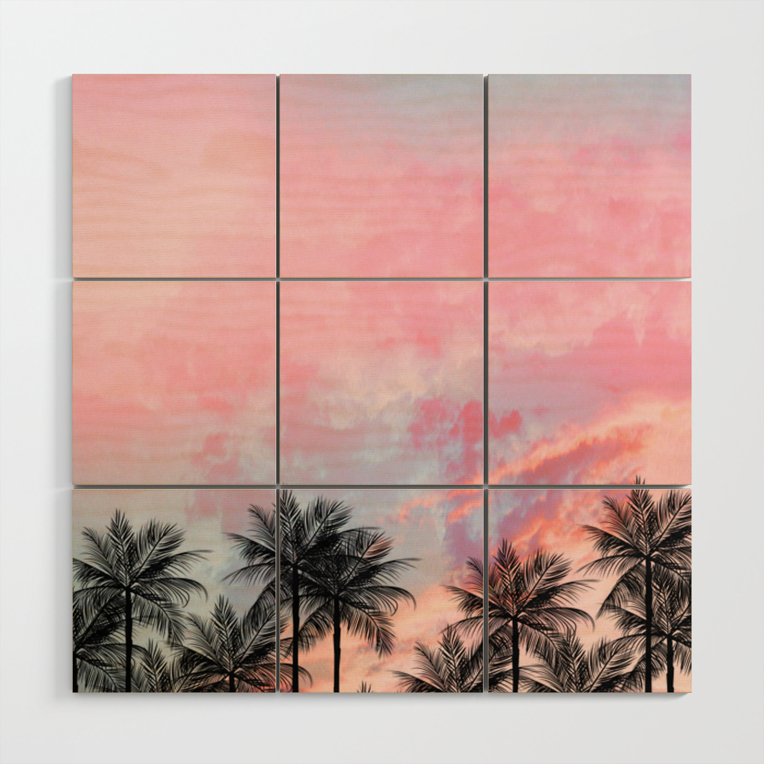 Summer Palm Tree Society6 Buyart Decor Wood Wall Art By Dxnid
