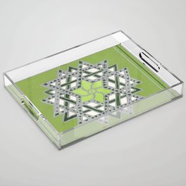 Ishwarya kolam - geometric mandala Acrylic Tray
