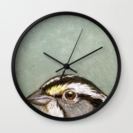 White-Throated Sparrow Portrait Wall Clock