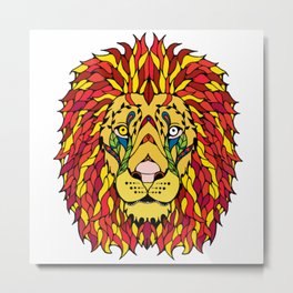 LION Metal Print