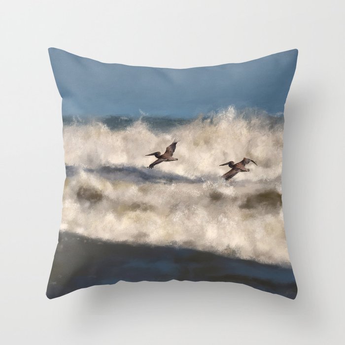 Between The Waves Throw Pillow