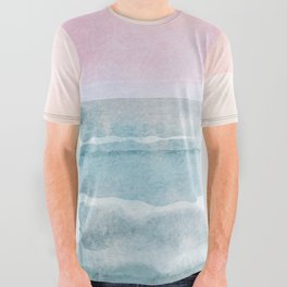 Dreamy Tropical Sunset Ocean All Over Graphic Tee