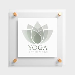 Oriental Lotus Yoga short quotes Floating Acrylic Print