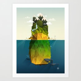 Pineapple isle Art Print