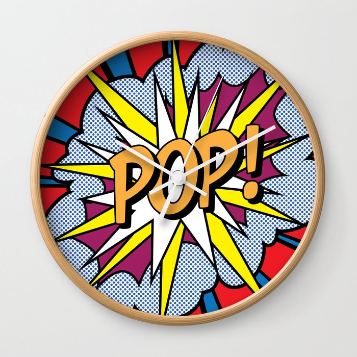 Pop Art Exclamation Wall Clock By Redssr03 Society6
