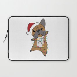 Bulldog Dogs Merry Christmas Winter Animals Laptop Sleeve