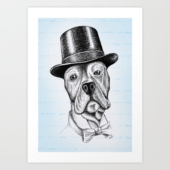 I'm too SASSY for my hat! Vintage Pup. Art Print