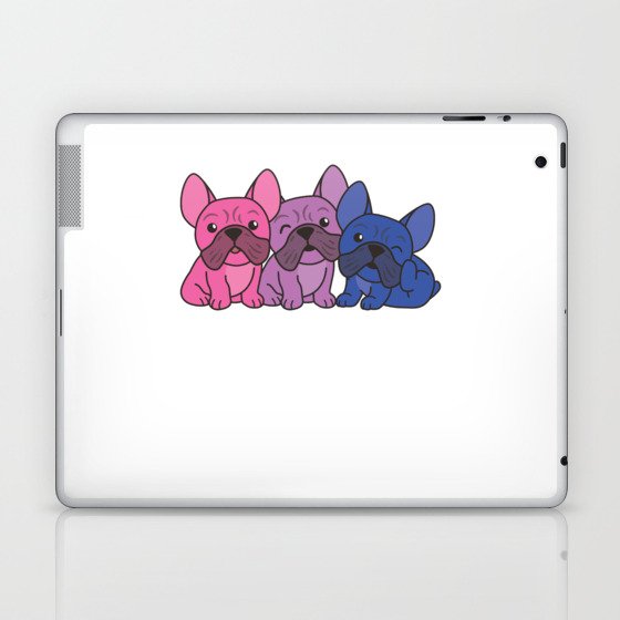 Bi Flag French Bulldog Pride Lgbtq Dogs Laptop & iPad Skin