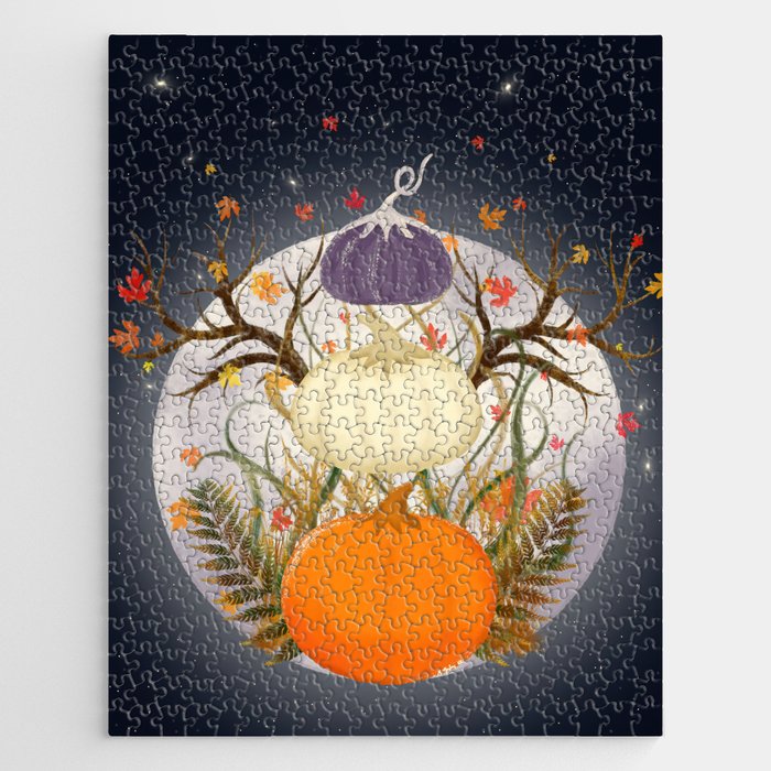 Floating Frosted Pumpkins Jigsaw Puzzle
