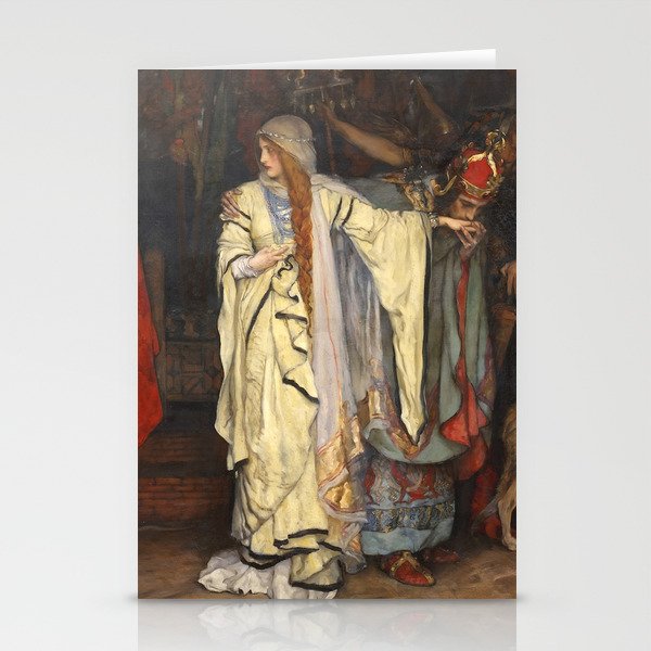 King Lear: Cordelia's Farewell, Act I, Scene I by Edwin Austin Abbey Stationery Cards