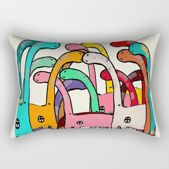 Dino Disco Rectangular Pillow