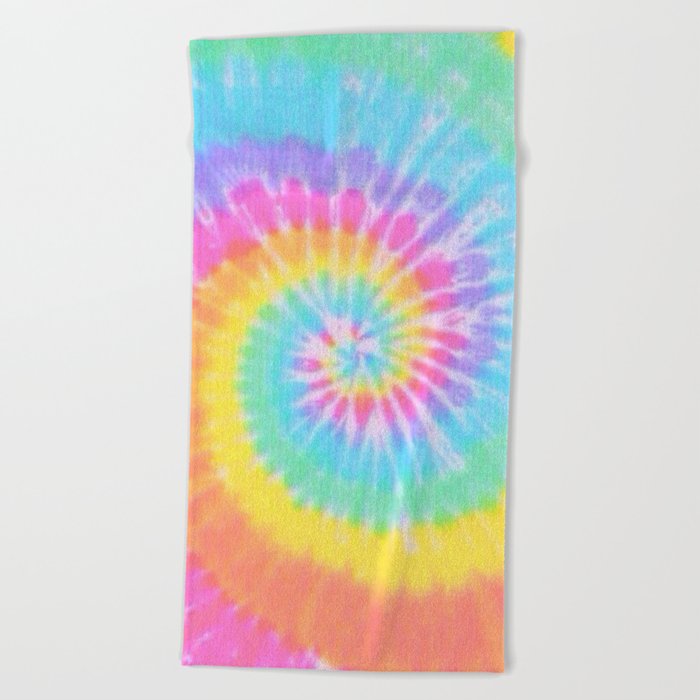 Rainbow Tie Dye Beach Towel
