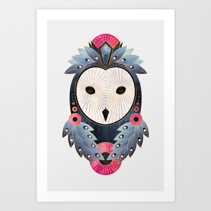Owl 1 - Light Art Print
