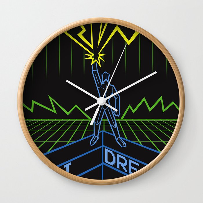I Dream in Neon Wall Clock