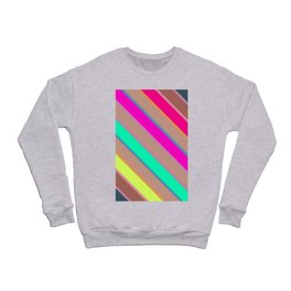 Diagonal Lines (Stylized Patterns 20) Crewneck Sweatshirt
