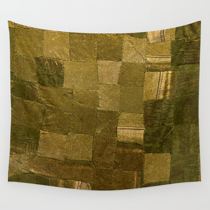 Worn Upholstery Patchwork Wall Tapestry