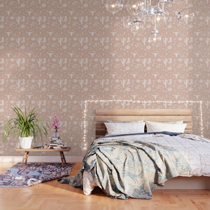 Cowboy Western Boho Earthy Pattern Wallpaper