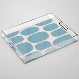 Modernist Spots 249 Blue and Linen White Acrylic Tray