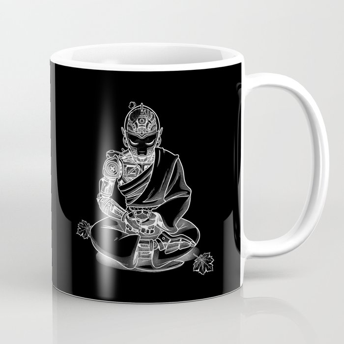 Meditation Robot Monk Minimalist by Tobe Fonseca Coffee Mug