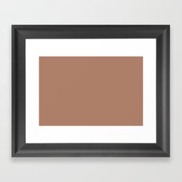 Dark Pastel Rum Solid Color Pairs With Behr Paint's 2020 Forecast Trending Color Cinder Spice S210-5 Framed Art Print