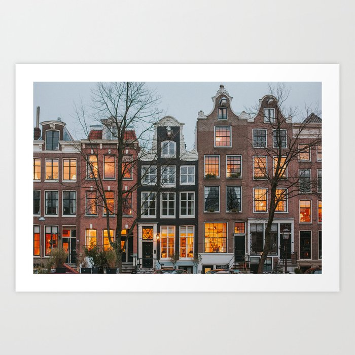 Early Evening in Amsterdam Art Print