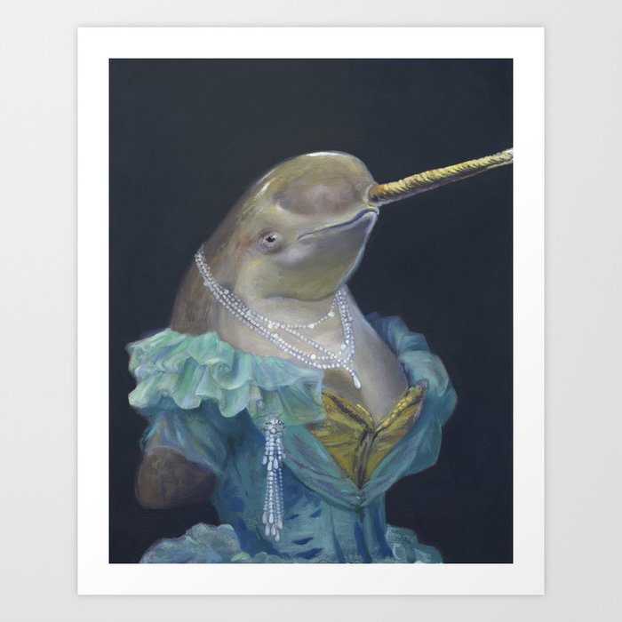 MADAME NARWHAL, by Frank-Joseph Art Print