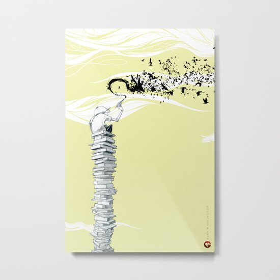 Glue Network Print Series "Education & Arts" Metal Print