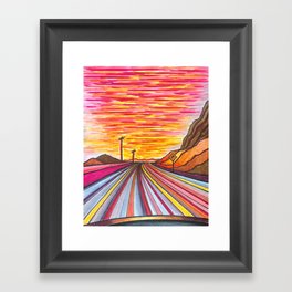 Abstract Road Landscape Framed Art Print