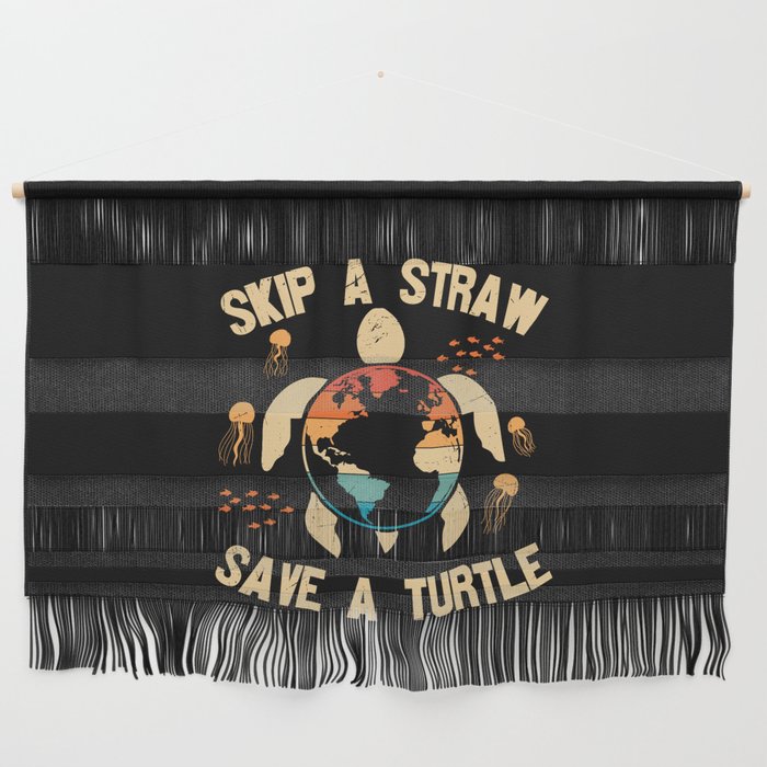 Skip A Straw Save A Turtle Wall Hanging