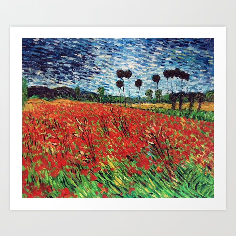 Field Of Poppies Vincent Van Gogh Painting Art Print By