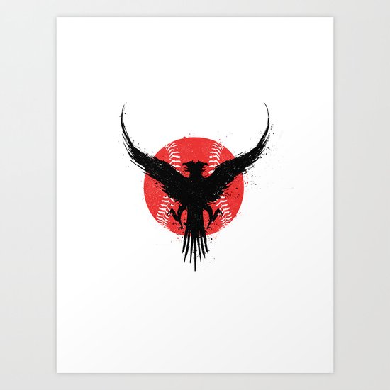 Eagle baseball Art Print