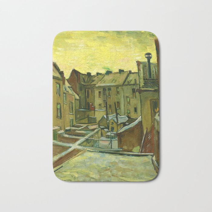 Vincent van Gogh "Houses seen from the back" Bath Mat