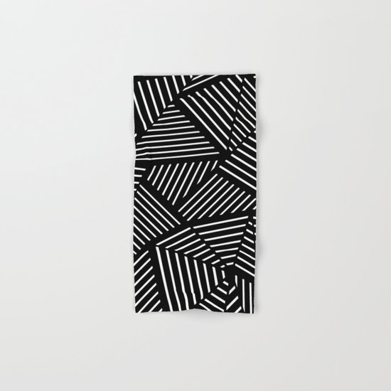 Ab Linear Zoom Black Hand & Bath Towel