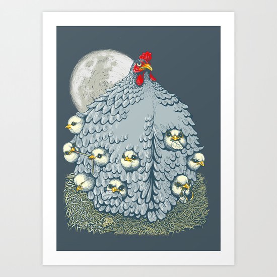 hen ship Art Print