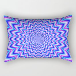 Psychedelic Pulse in Blue and Pink Rectangular Pillow