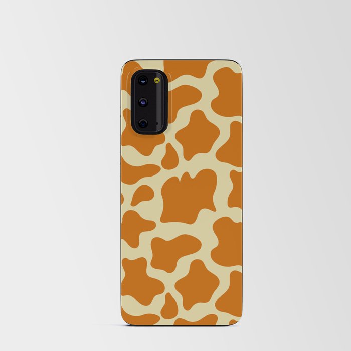 Aesthetic Cow Print Pattern - Alloy Orange and Cookies And Cream Android Card Case
