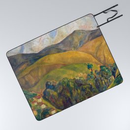 Diego Rivera - Pyrenees Mountains Catalonia, Spain landscape painting Picnic Blanket