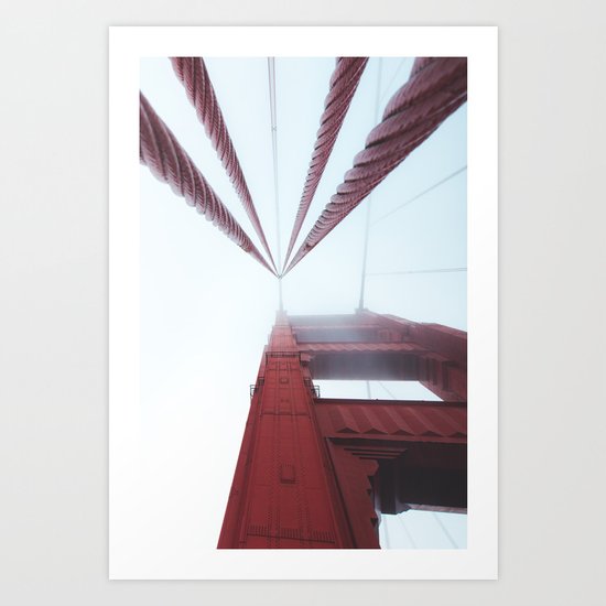 Golden Gate Bridge fogged up - San Francisco, CA Art Print