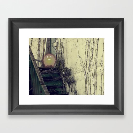 Lonely with Stairs Framed Art Print