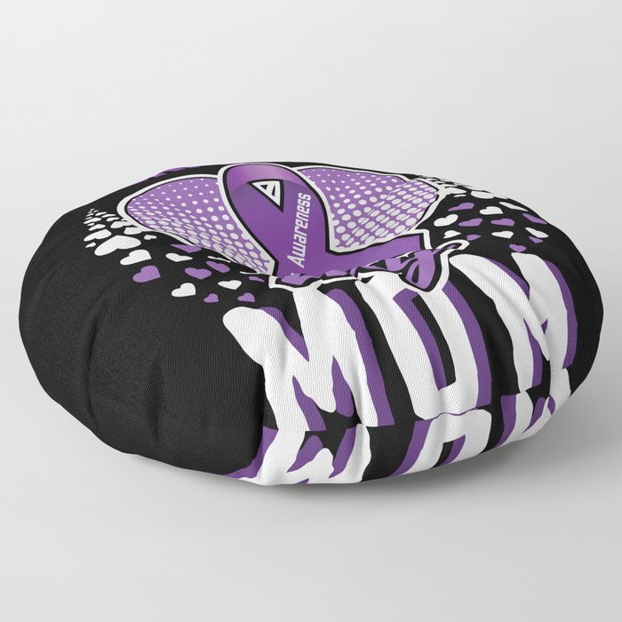 Purple For Mom Alzheimer Alzheimer's Awareness Floor Pillow