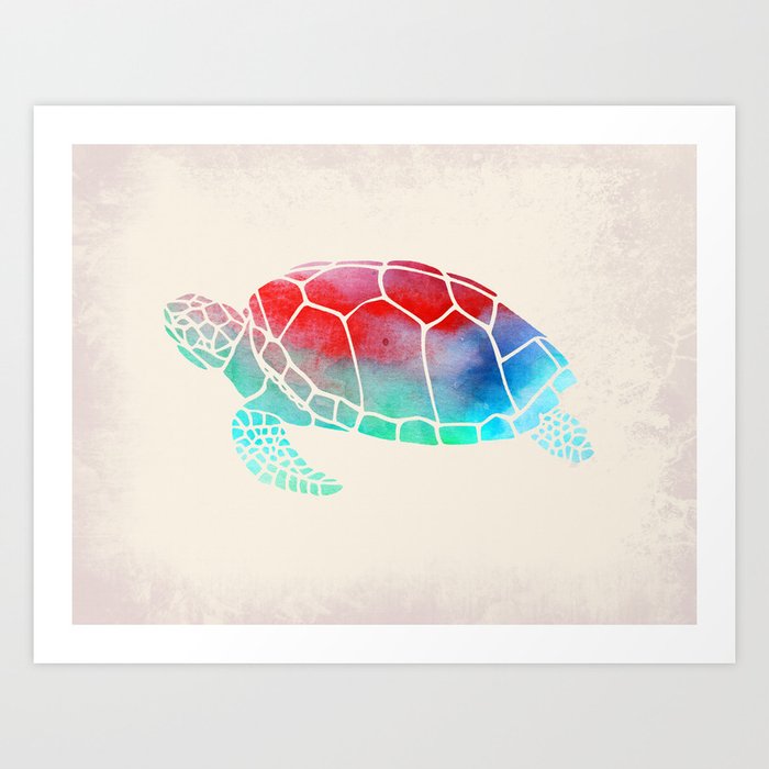 Watercolor Turtle Art Print