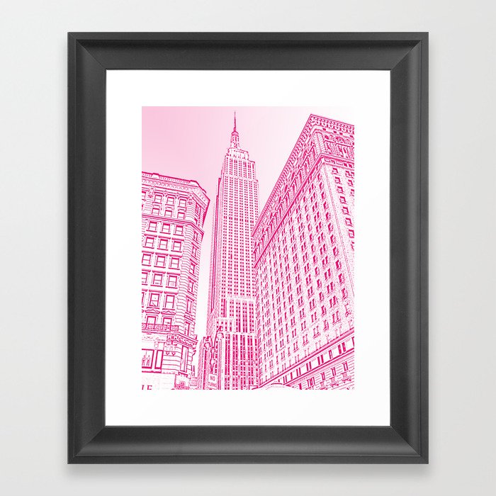 A Pink Empire Framed Art Print