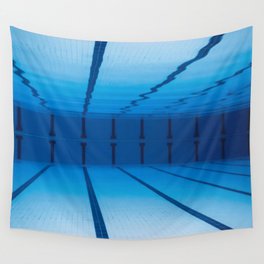 Underwater Empty Swimming Pool. Wall Tapestry