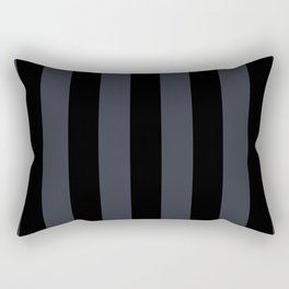 Navy Blue And Black Vertical Stripe Pattern Pairs Pantone After Midnight Blue 19-4109 2022 Color Rectangular Pillow