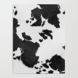 Hygge Cowhide Spots - Print with No Real Texture (farmhouse minimalism) Poster
