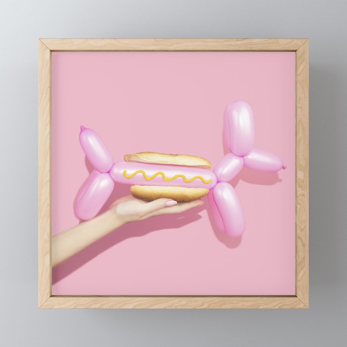 Hot Dog Framed Mini Art Print