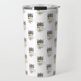  Yorkie Yorkshire Terrier tea cup watercolor painting Travel Mug