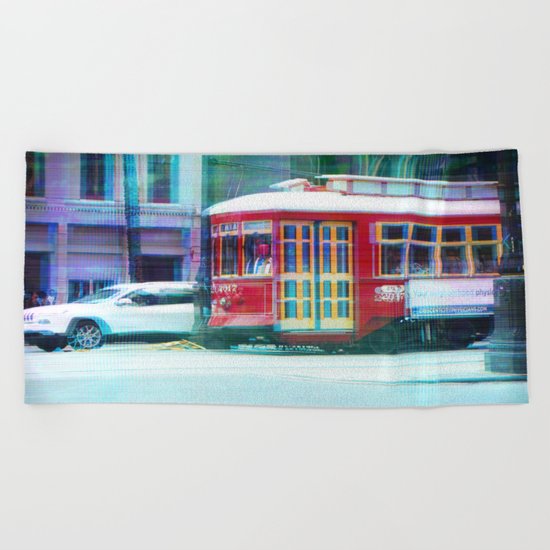 Streetcar on Canal Street Beach Towel