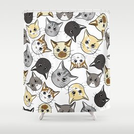 All The Cats Shower Curtain